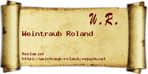 Weintraub Roland névjegykártya