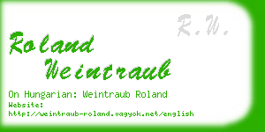 roland weintraub business card